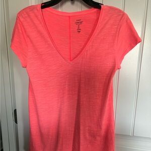 Coral v neck easy comfort shirt